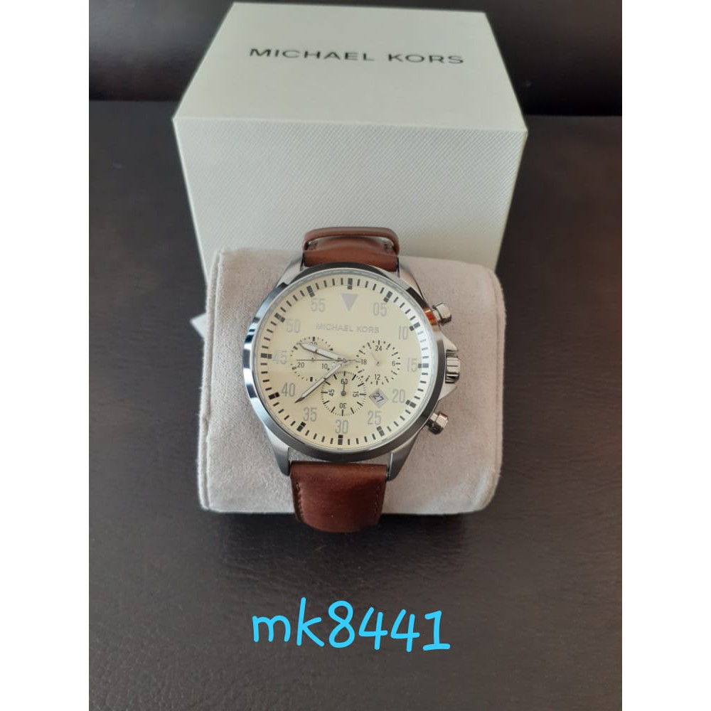 jam michael kors original leather watch mk8441 brown