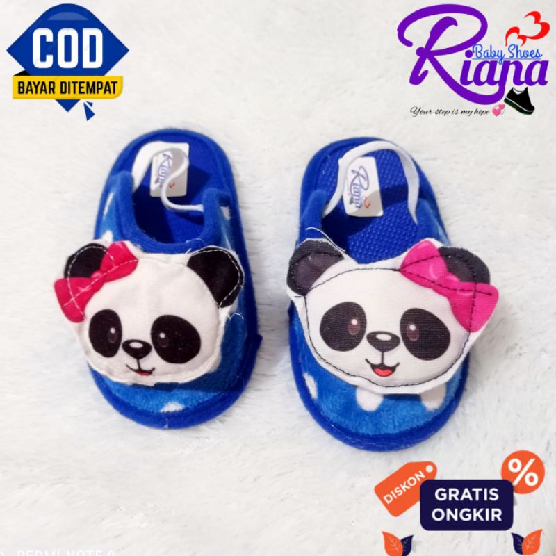 Sandal bayi Bapau boneka Panda usia 8-20 Bulan