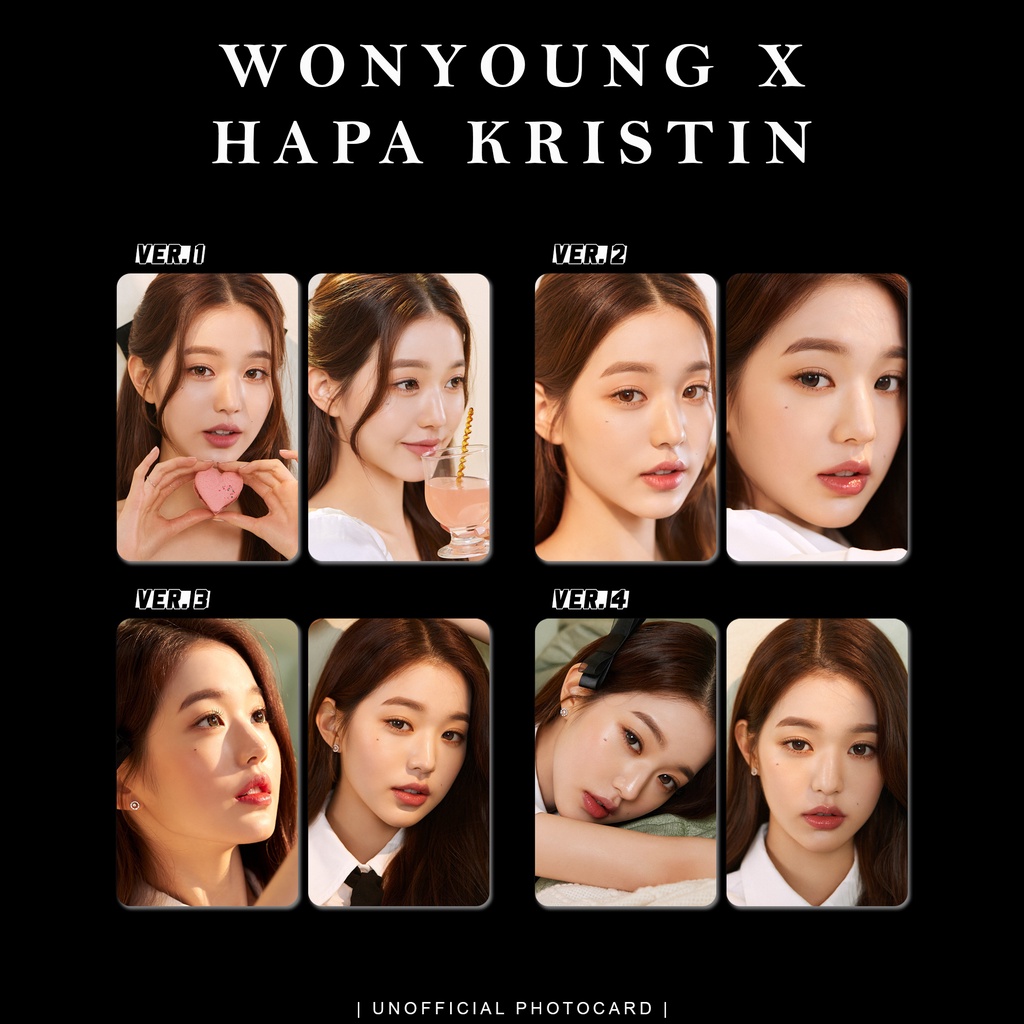 UNOFFICIAL PHOTOCARD IVE WONYOUNG X HAPA KRISTIN