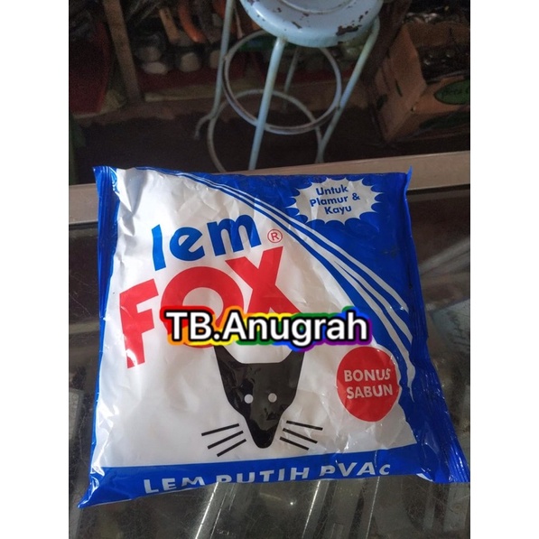 Lem Fox Putih PVAC 600Gram Biru Lem Kayu 600gr Lem Kertas Lem Fox Kemasan Biru Free Sabun