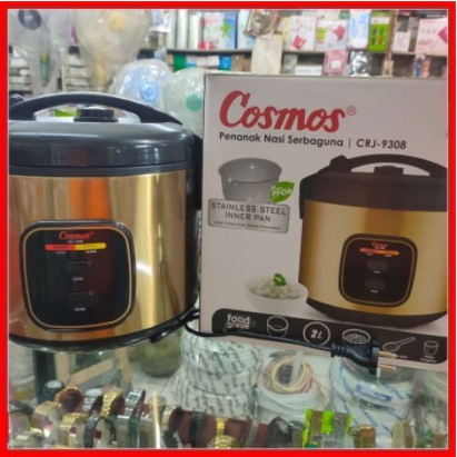 Cosmos Rice Cooker Magicom 2L Stainlees Steel CRJ-9308 Elegant Design