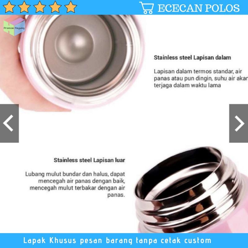 Termos Niagara Kancing Polos 500 ml Thermos Tumbler Panas Dingin Botol Vacuum Flask Stainles TC001