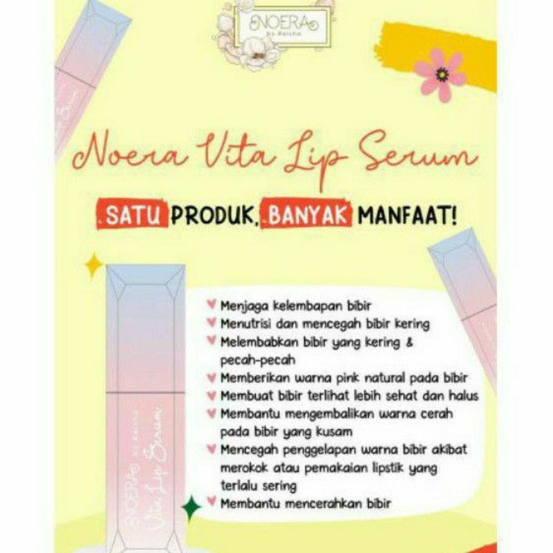 NOERA LIP SERUM VITA GELL serum pencerah bibir pink alami