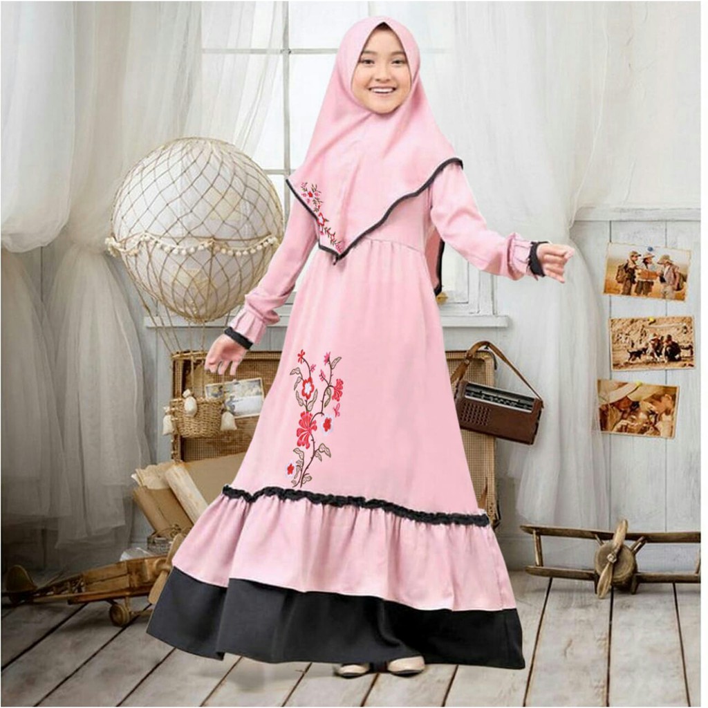 HOPYLOVY - Gamis Anak Perempuan bahan Baloteli Selina Kids