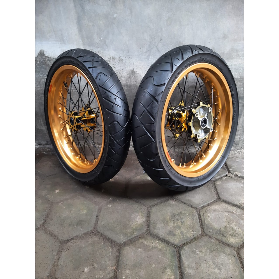 WHEELSET BAN SET PELEK SET SUPERMOTO HONDA CRF150L-VELG SET SUPERMOTO CRF150L
