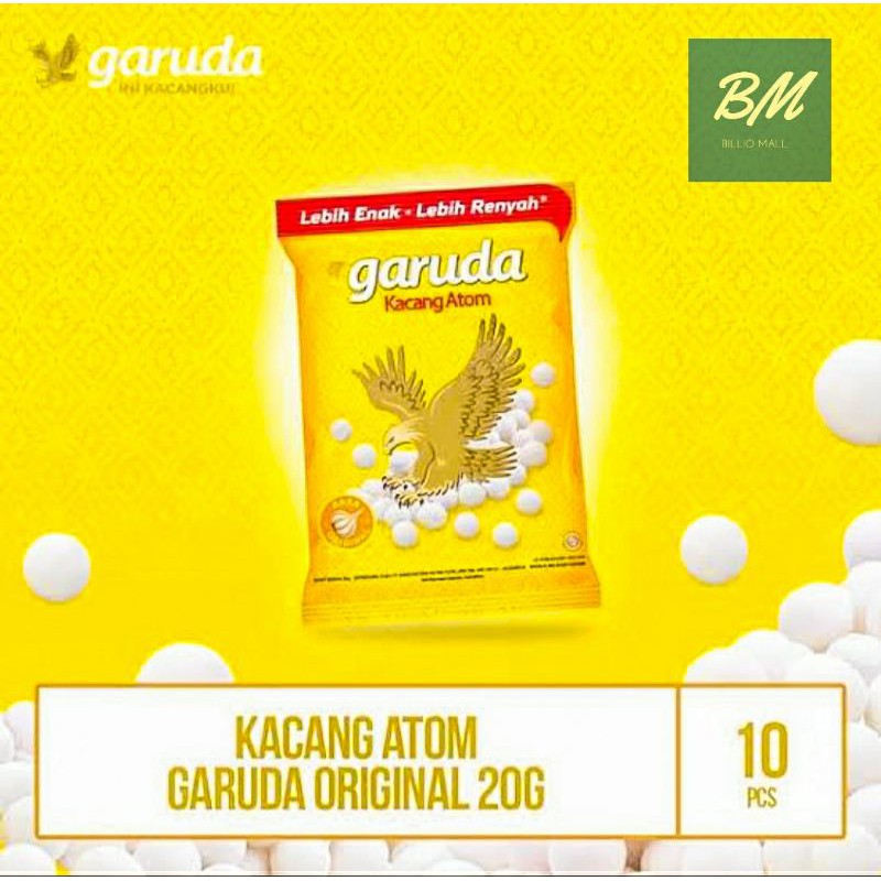 

Garuda Kacang Atom Sukro Original 10 x 20 gr / Garuda Kacang Atom isi 10 Pcs / Kacang Atom Garuda 10 Bungkus