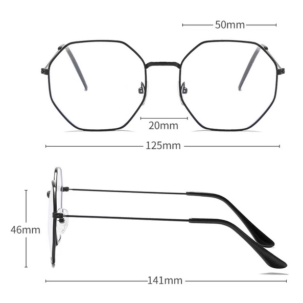 Rowling (ka-18) Impor murah Frame Kacamata Wanita dan Pria Gaya Retro Round Eyeglasses Metal Frame Kacamata Fashion