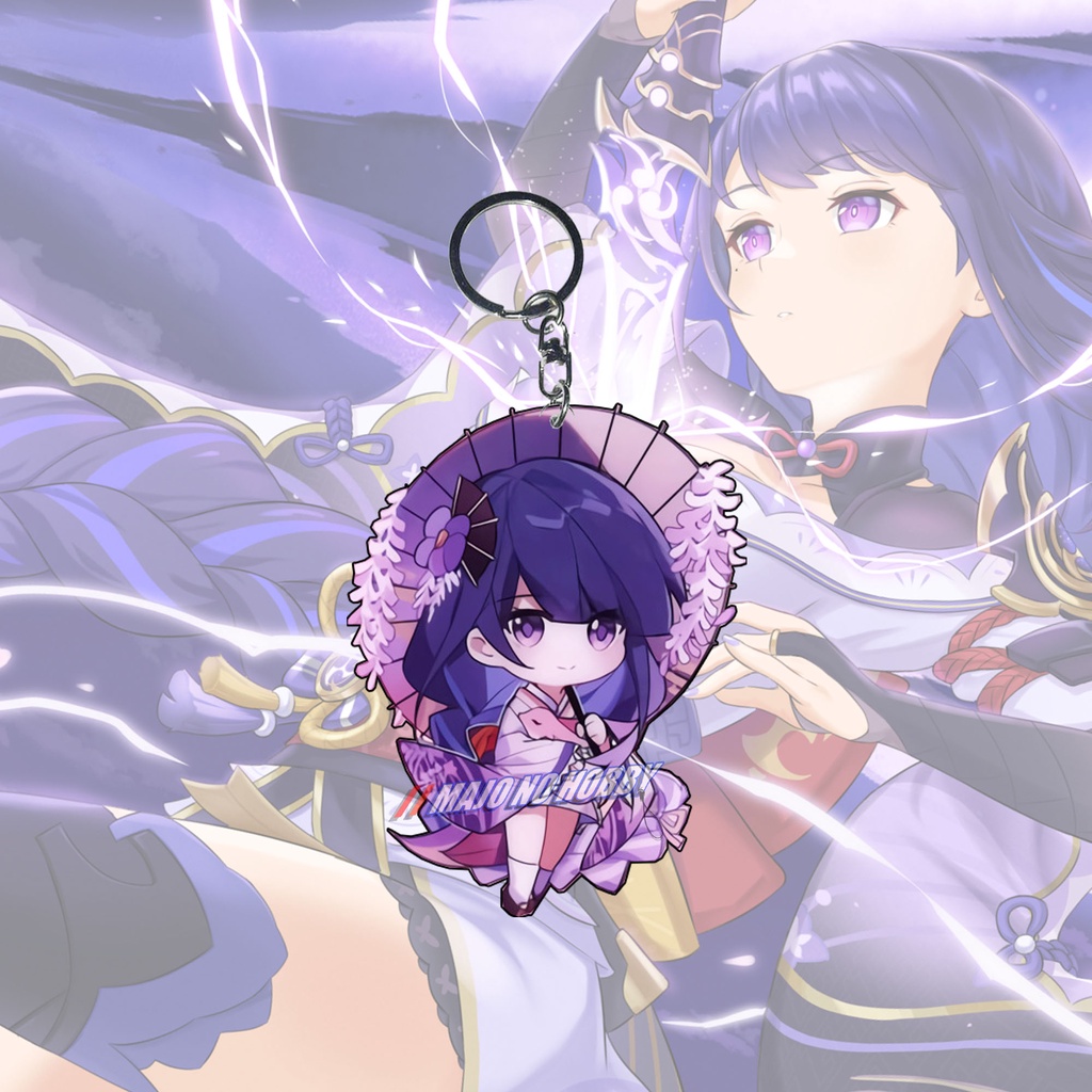 Keychain Genshin Impact Raiden Shogun 03 - Gantungan Kunci - Ganci - Gantungan Akrilik