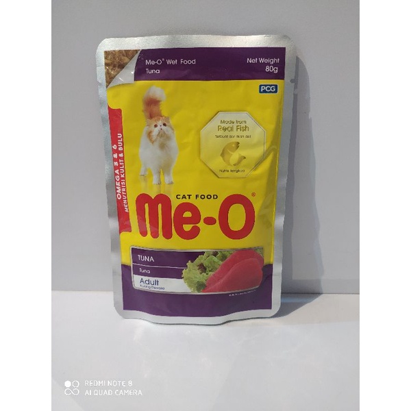 Me-o Pouch Wet food 80gr / Makanan Kucing basah meo daging basah