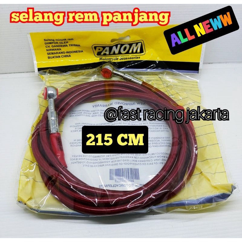 Selang rem karbon 215cm panom nmax-xmax-adv-pcx-aerox dll_Red