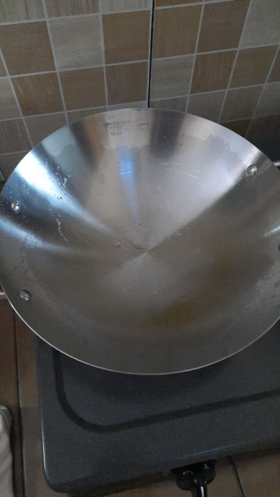 Wajan Golden Flying Fish Kuali Wajan Asian Wok Stainles Steel Anti Lengket 30cm 32cm Western Wok