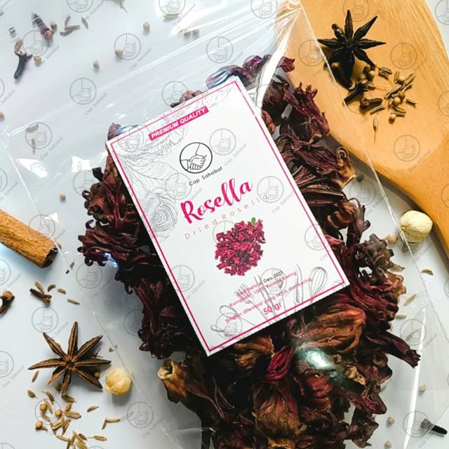 50gr Bunga Rosella Merah Kering / Dried Red Rosella  / Rempah / JSR 100% PREMIUM