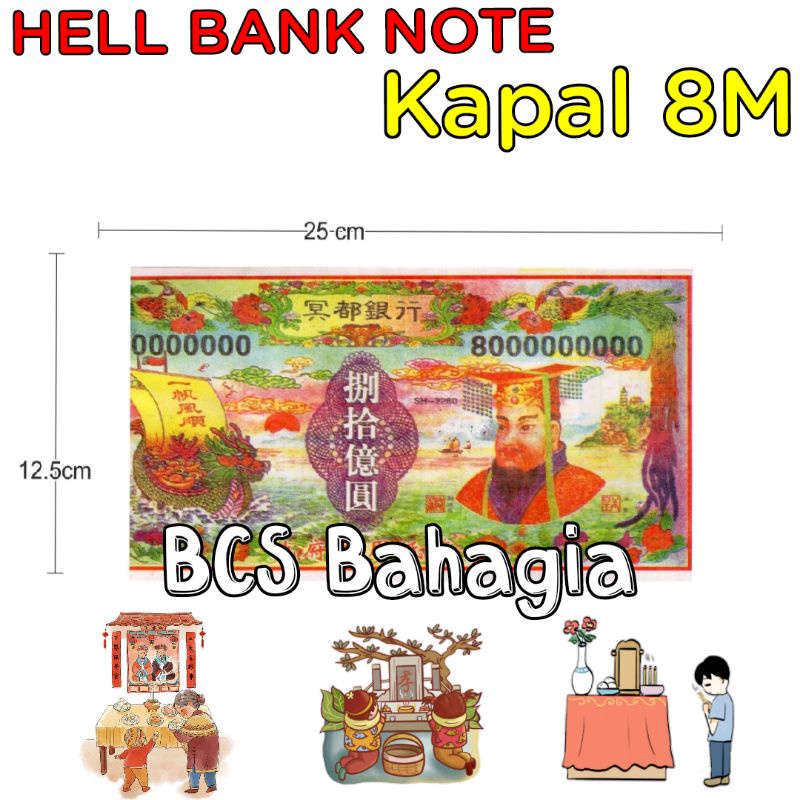 uang kertas duit untuk sembahyang leluhur ceng beng cepi ukuran besar / hell bank note sembahyang puja chit gwee dan kubur cheng beng qingming ceng bheng qing ming