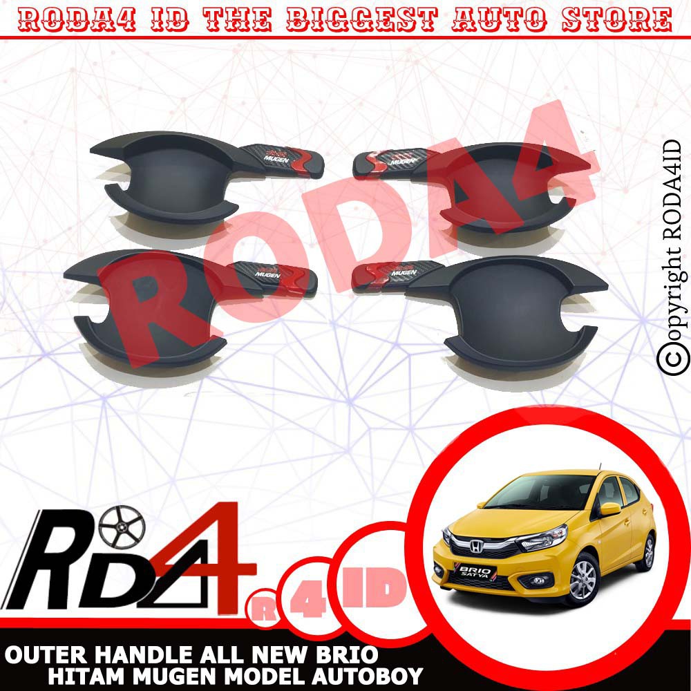 Outer Handle / Mangkok All New Brio 2018-2019 Model Mugen Hitam Doff