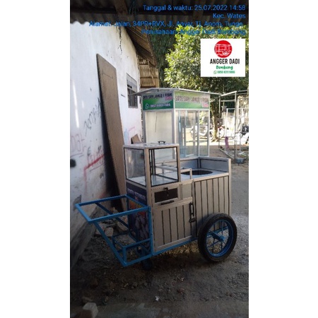 rombong almunium pentol/sosis/sempol geret motor