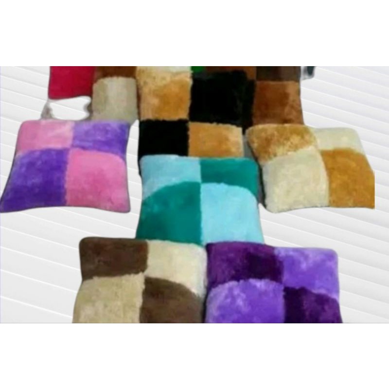 BANTAL SOFA motif KUPAT &quot; Bulu RASFUR &quot; .ukuran  (( 40 × 40 ))