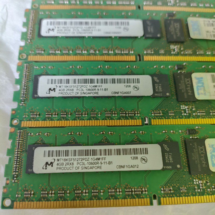 RAM SERVER DDR3 4GB 2Rx8 PC3L-10600R ECC RDIMM MICRON 49Y1425 47J0146