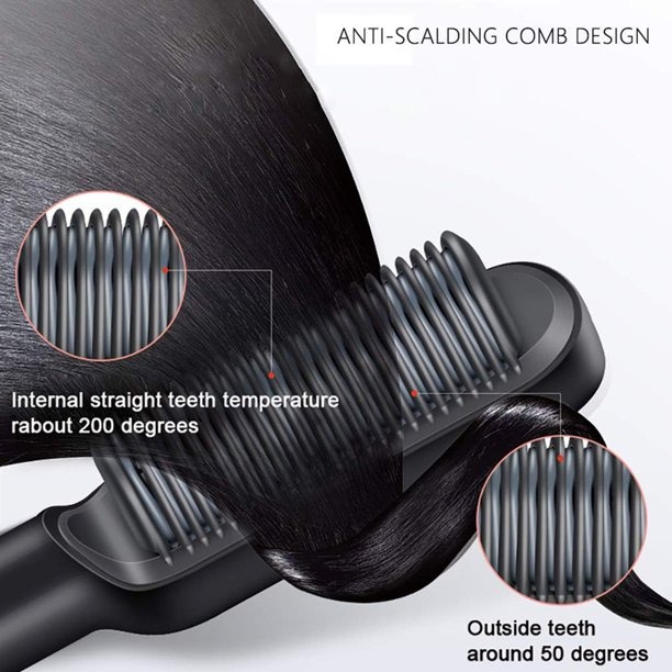 (BISA COD) catokan rambut 2 in 1 Pelurus Rambut sisir listrik Sisir Catokan Pelurus Rambut (rambut lurus dan keriting) 2 in 1 tidak menyakiti rambut straightening Combs