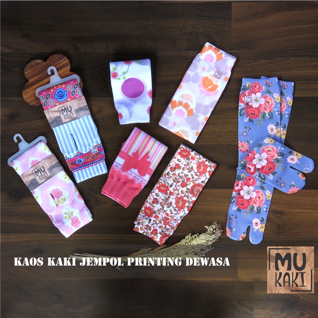 Kaos Kaki Jempol Motif Printing Dewasa Mukaki Murah C