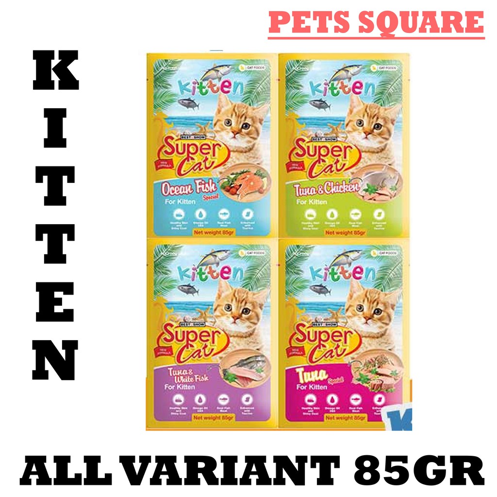 SUPER CAT POUCH KITTEN 85GR ALL VARIAN