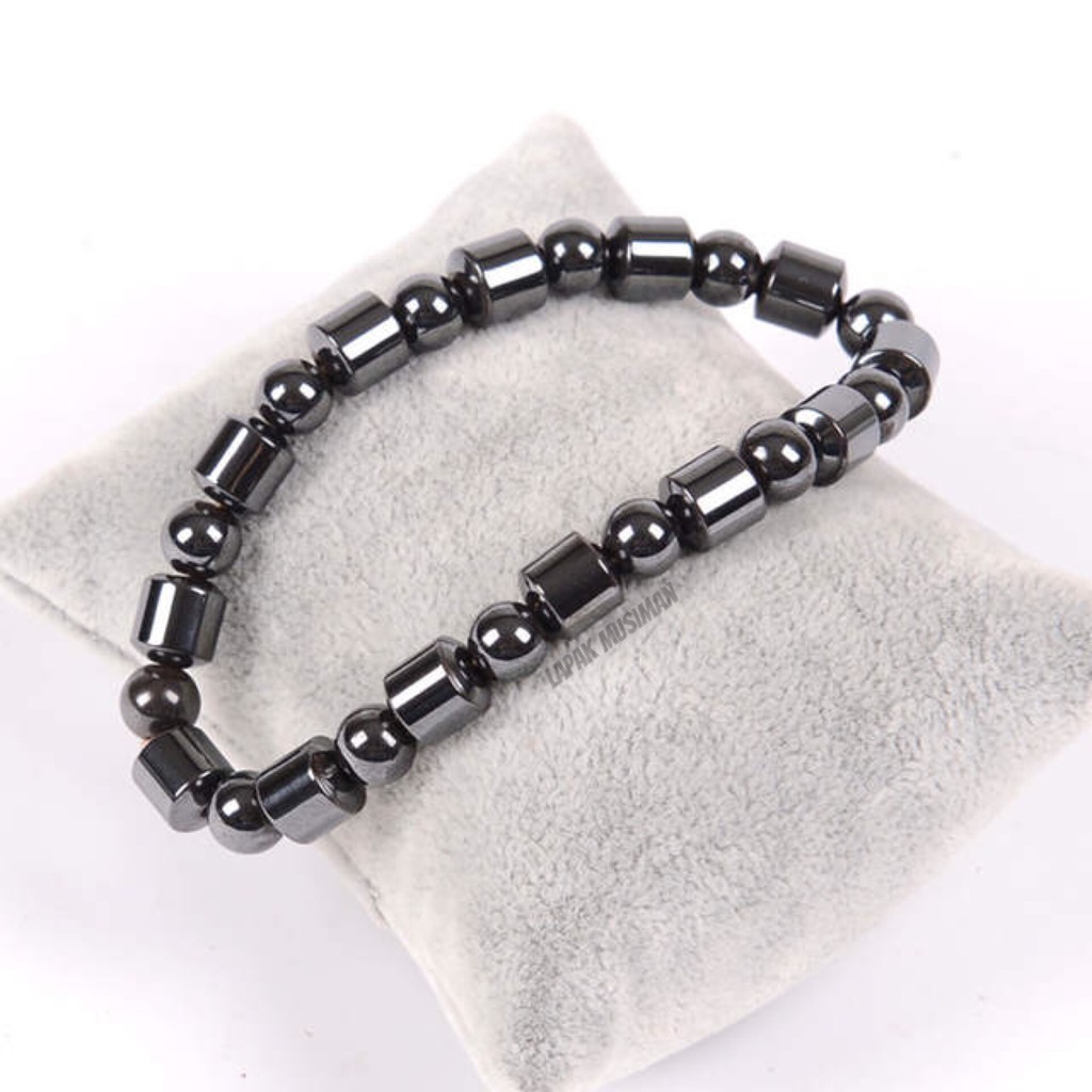 [Bayar di Tempat] GELANG KESEHATAN BATU HEMATITE MAGNETIC ASLI ORIGINAL