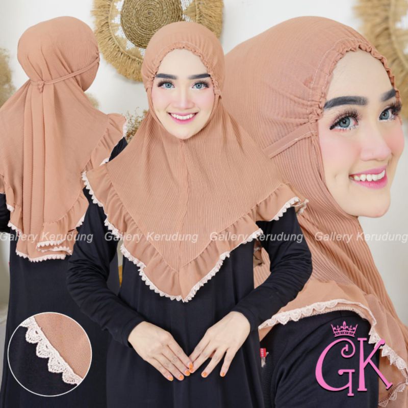 MERA REMPEL KERUT/ JILBAB PLISKET / JILBAB CERUTY / KHIMAR CERUTY / JILBAB REMPEL / JILBAB KERUT / BERGO KERUT / BERGO TALI / JILBAB RENDA