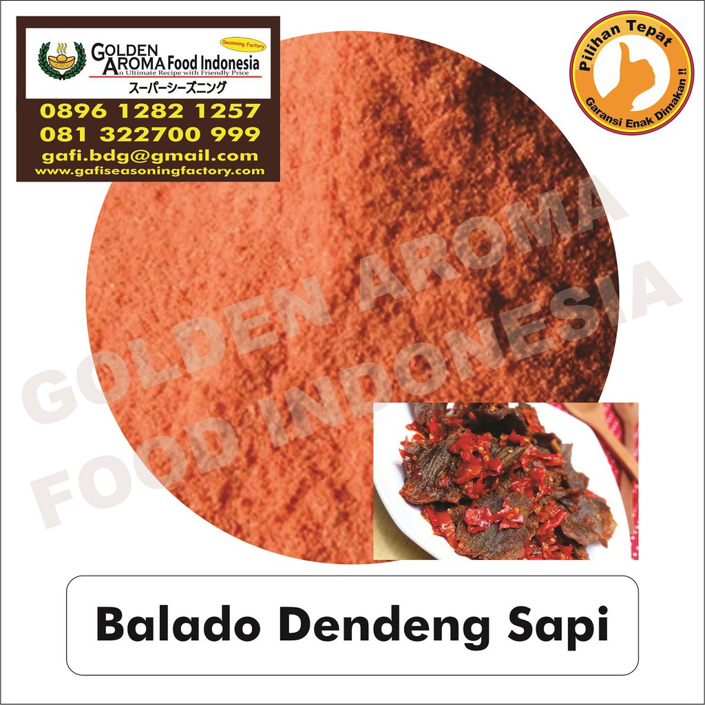 

Bumbu Tabur Rasa Balado Dendeng Sapi 1Kg, Jual Bubuk Tabur Beef Balado Murah Enak Aman Terbaik GAFI