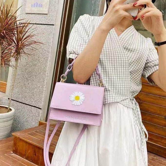 Rowling (Tas-76) SlingBag Wanita Motif Daisy Terbaru Wanita Modis/Tas Cantik Untuk Wanita Simple Casual Dan Mewah