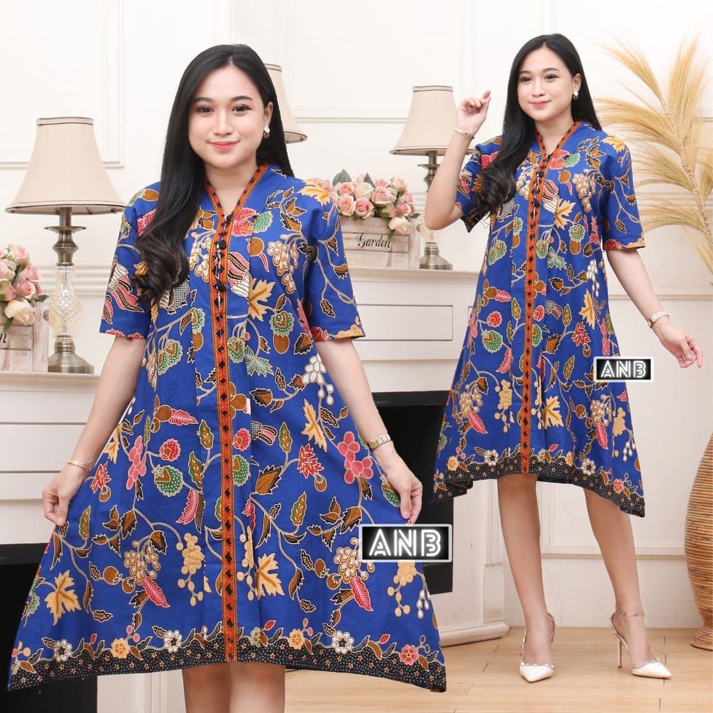 Dress Batik Pesta Elegan Modern Terbaru Jumbo Kondangan Tahun Baru Cina Cantik Chinese New Year MTD5