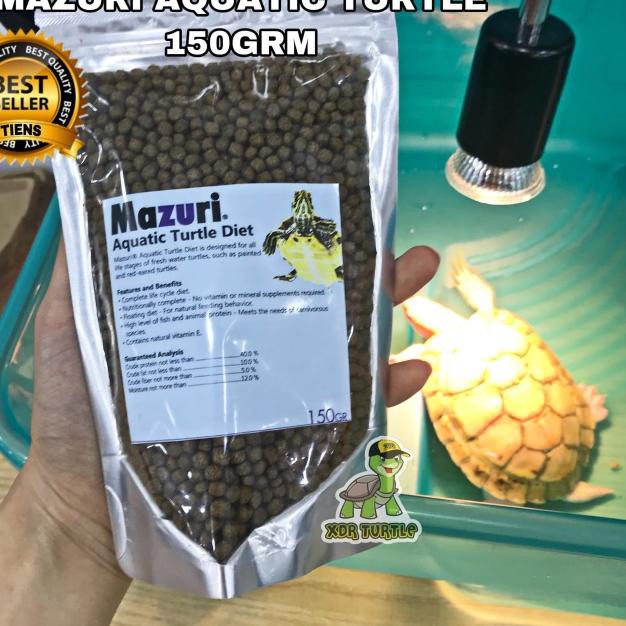 ⅍ MAZURI AQUATIC TURTLE 150GR KURA KURA BRAZIL UNIFILIS HAMILTONI RES ➴