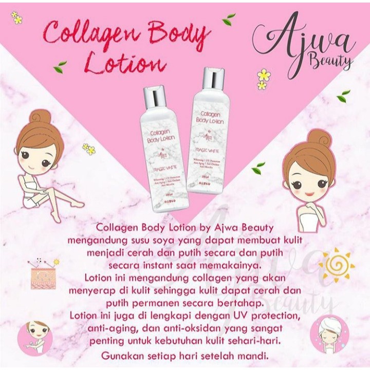 AJWA BEAUTY COLLAGEN BODY LOTION (INSTANT WHITE) - 250ML