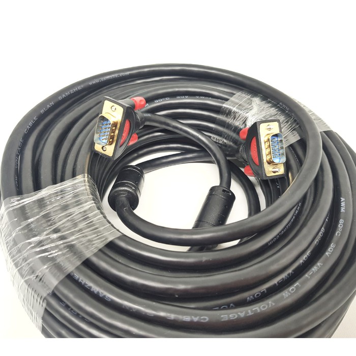 SKU-1074 KABEL VGA 20M 3+9 SUPER HIGH QUALITY GOLD PLATED 20 METER