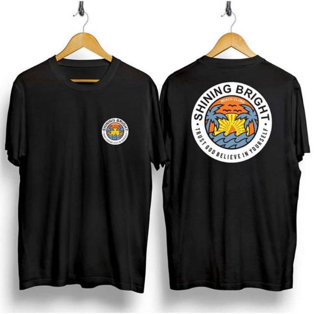 (BISA COD) KAOS DISTRO SHINING BRIGHT ORIGINAL/ATASAN PRIA DISTRO