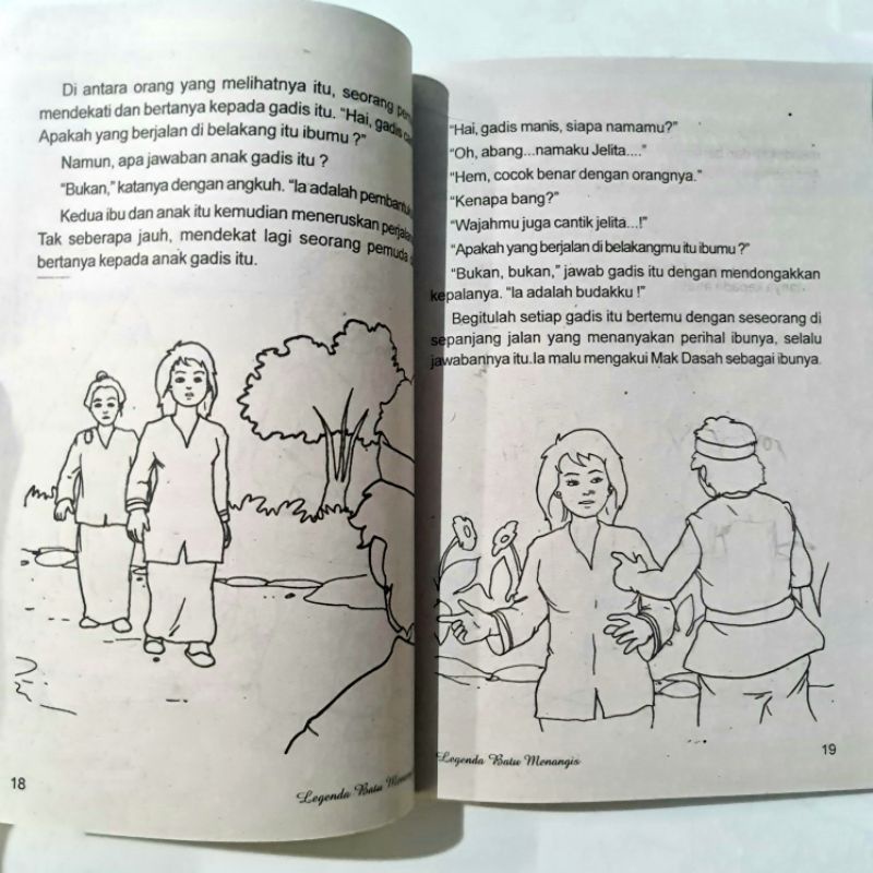 Buku Anak : Legenda Batu Menangis Dilengkapi Gambar