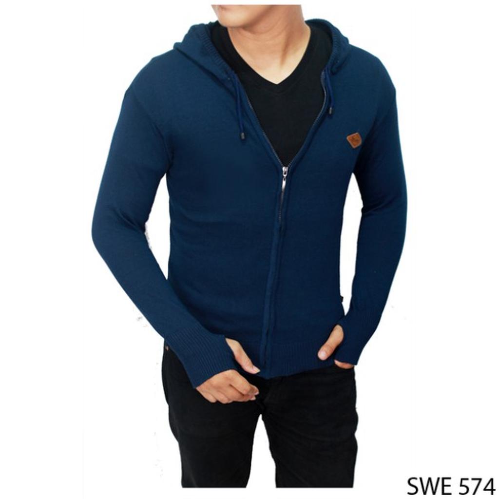 Mens Knitted Sweaters Rajut Navy - SWE 574