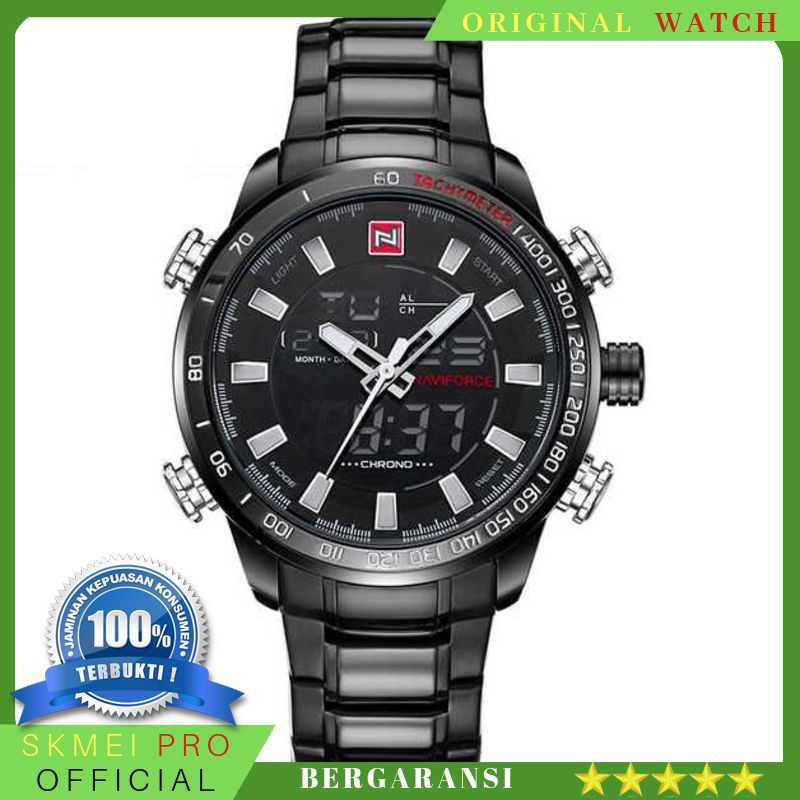 ORIGINAL WATCH Navi Force Jam Tangan Analog Digital Pria - 9093 BERGARANSI