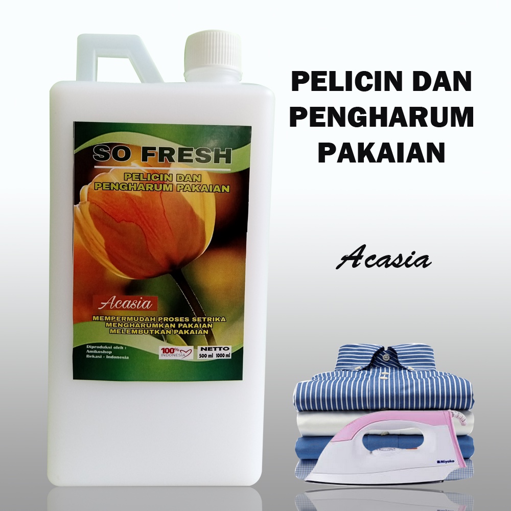 PELICIN SETRIKA DAN PENGHARUM PAKAIAN SO FRESH AROMA ACASIA 1 LITER