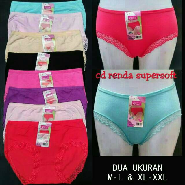 1 Lusin Celana Dalam Renda Super Soft Lusinan Cd Cewek Renda Bahan Lembut / Grosir Celana Dalam Wanita Renda Bahan Lembut Ukuran M-L / XL-XXL