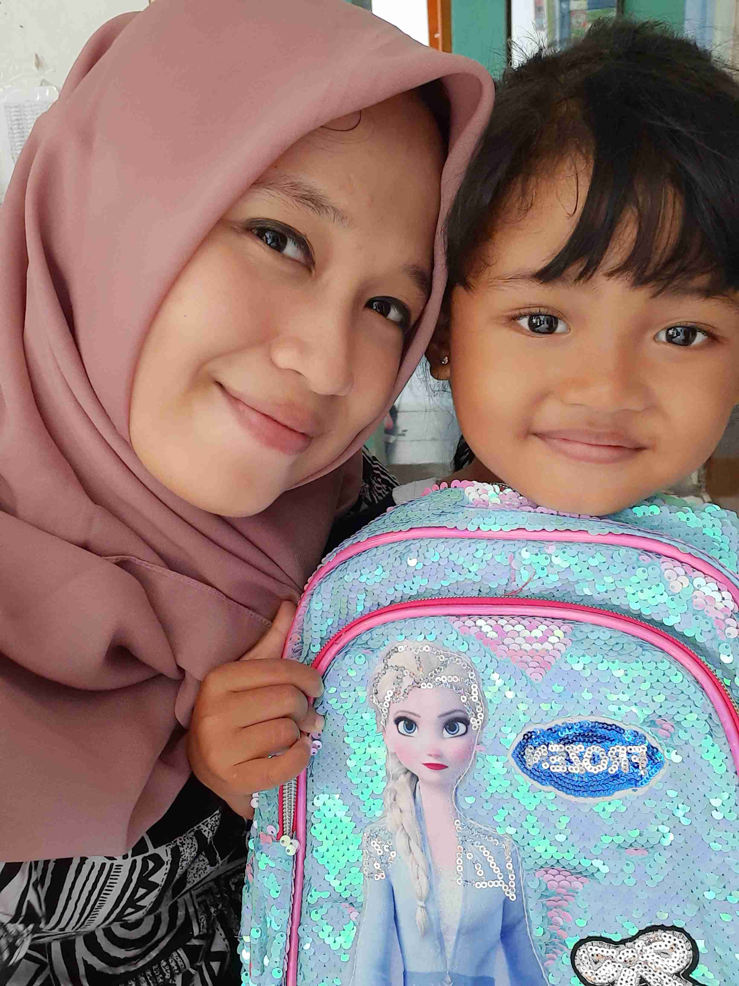  Tas  sekolah  sequin ransel cewe TK  dan SD LOL UNICORN 