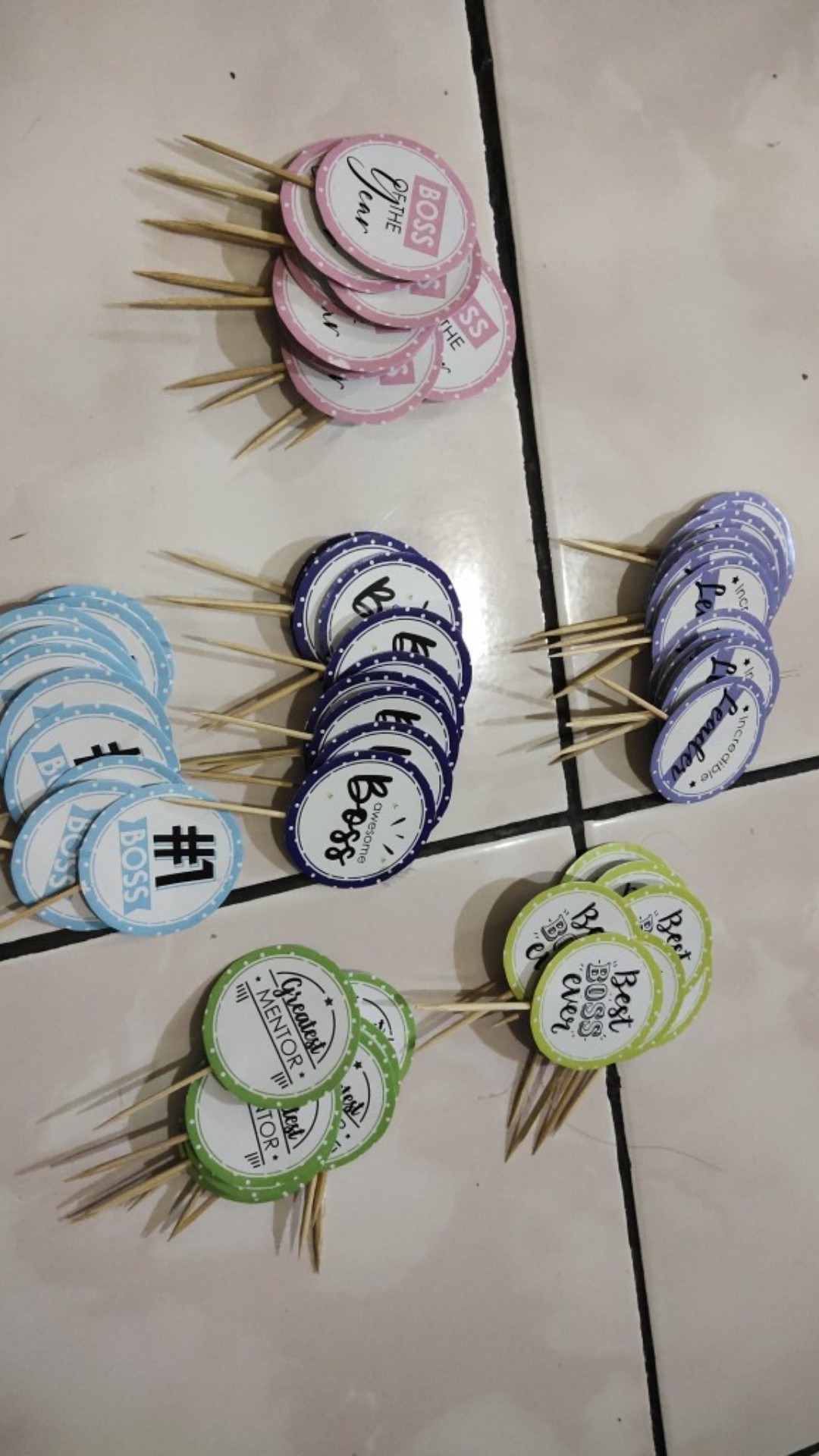 Cupcake Topper Custom - Toothpicks