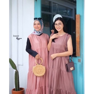 INNER DRESS KUTUNG / INNER DRESS BAHAN RAYON / DRESS OUTER / dress susun