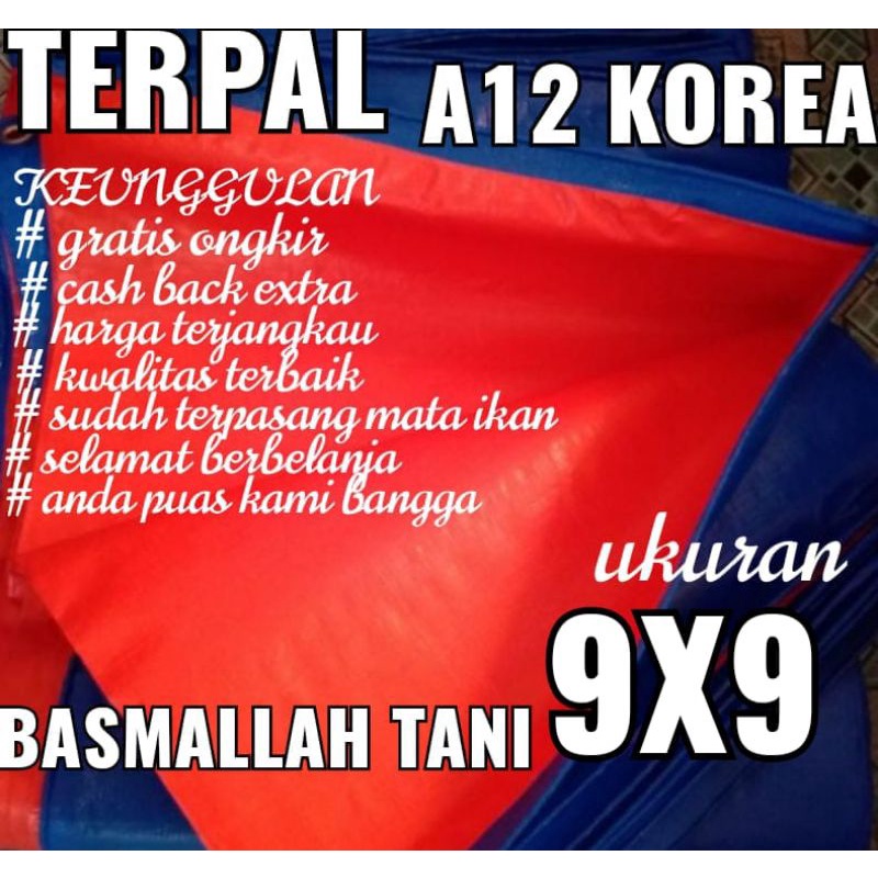 TERPAL PLASTIK A12 UKURAN 9X9 meter merk TRECK