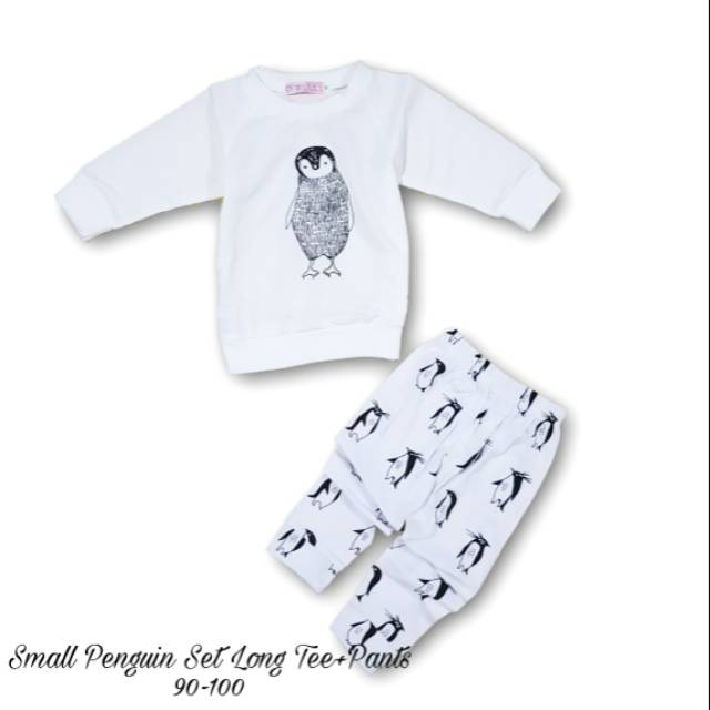 Various Tee and Pants/Setelan Anak Impor - White Penguin