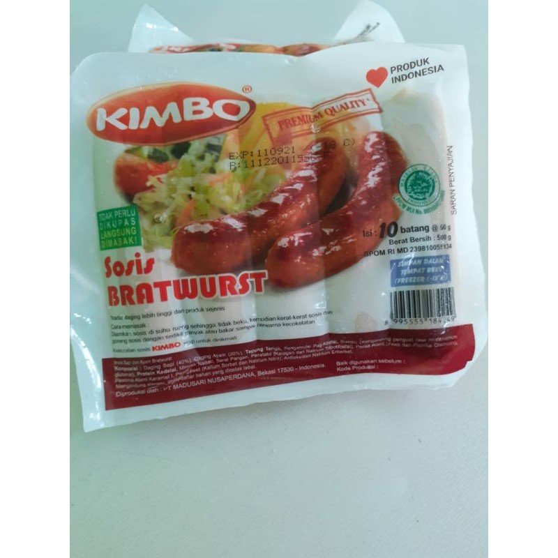 

Kimbo sosis bratwurst 500g Isi 10