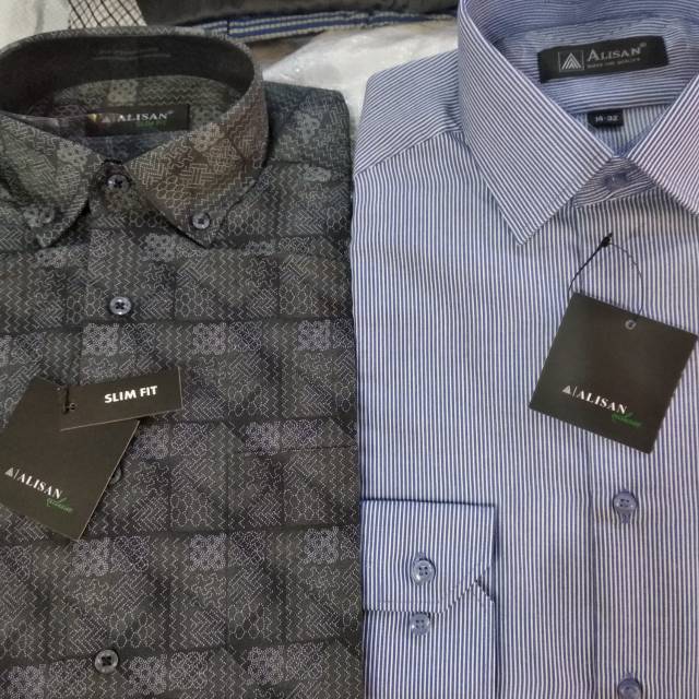 Kemeja motif ALISAN lengan panjang