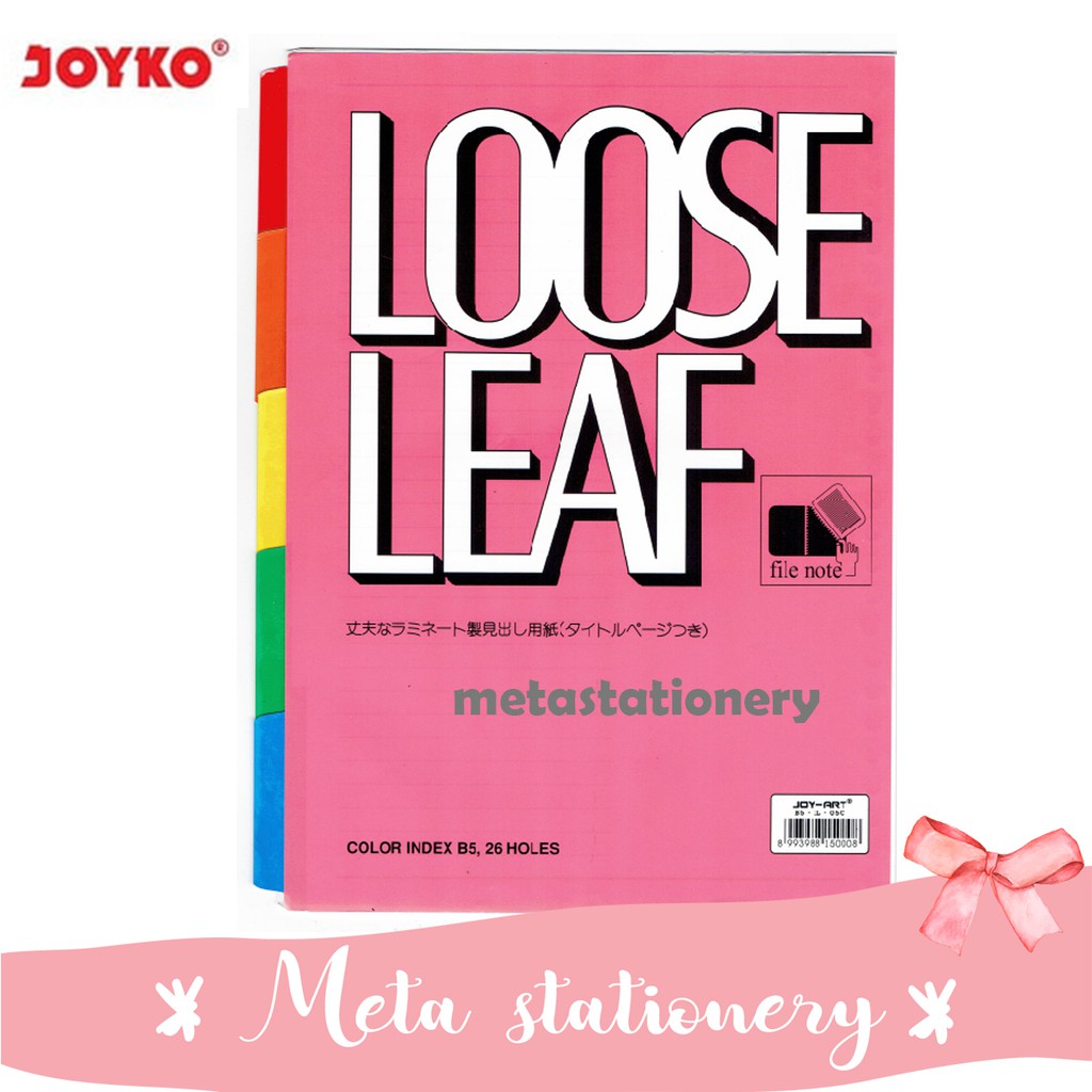 

Pembatas Loose Leaf / Pembatas Binder Joyko B5-IL-05C