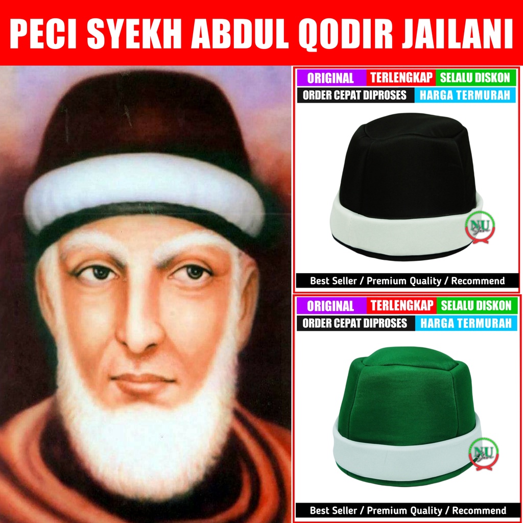 Kopiah Syekh Abdul Qodir Jaelani/ Peci Sufi/Kopyah Syekh Abdul Qodir Jaelani/Peci Syekh Abdul Qodir 