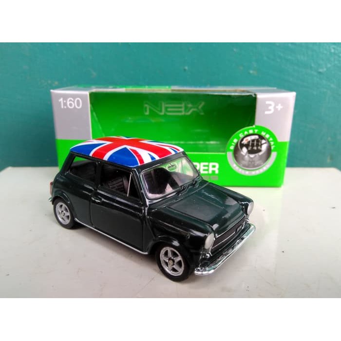 Diecast miniatur Mini Cooper 1300 mobil klasik Welly Nex Indonesia B802