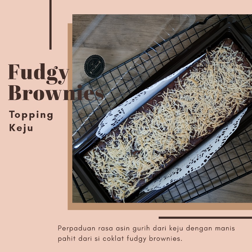 

Fudgy Brownies Premium Topping Keju De' Zava