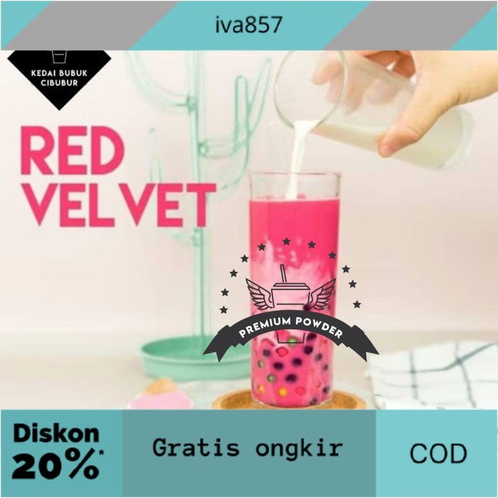 

PROMO Red Velvet PREMIUM Bubuk Minuman Powder Drink Javaland 1kg GRATIS ONGKIR